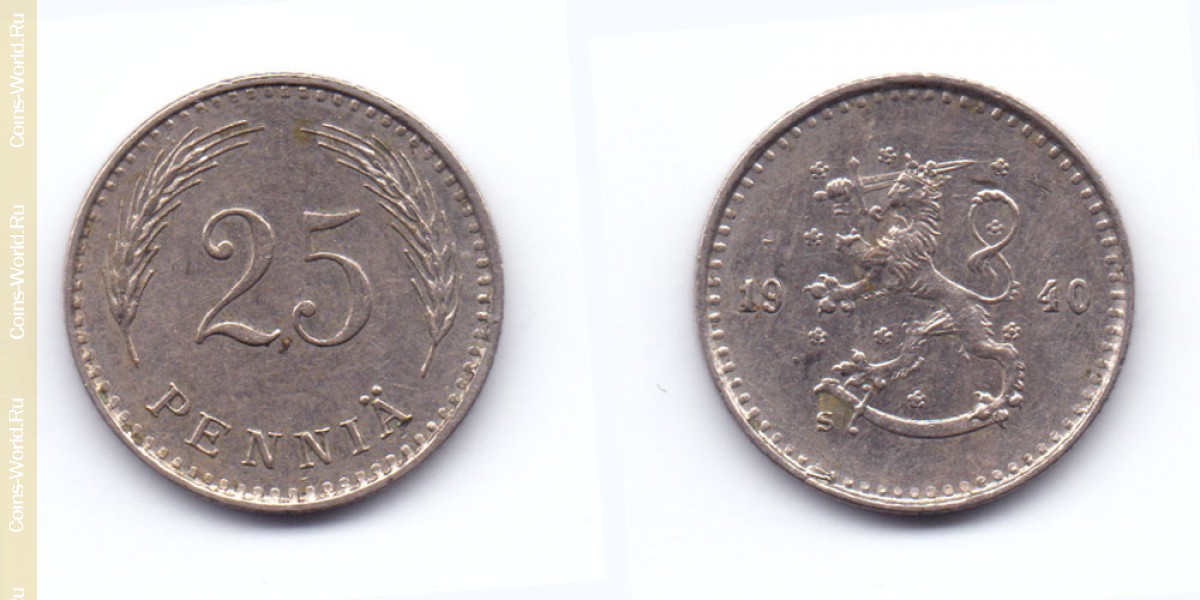 25 penniä 1940 Finlandia