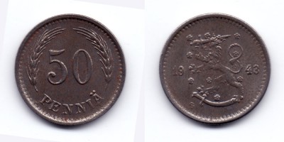 50 penniä 1943