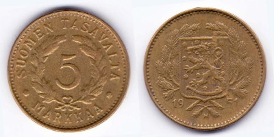 5 марок 1951 года