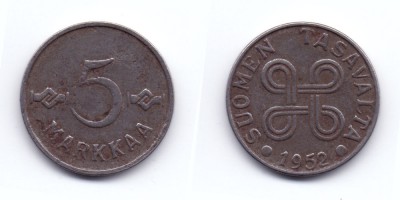 5 markkaa 1952