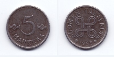 5 markkaa 1953