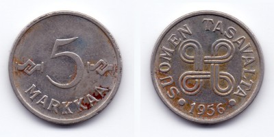 5 markkaa 1956