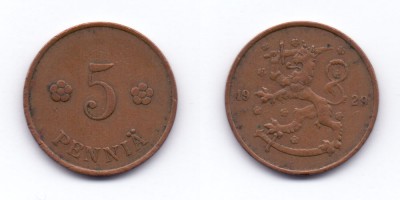 5 penniä 1929