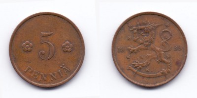 5 penniä 1935