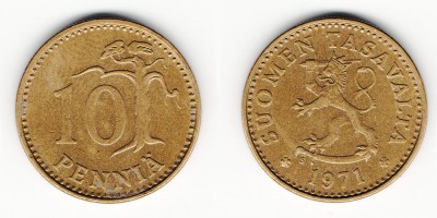 10 penniä 1971
