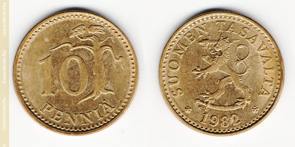 10 пенни 1982 года  Финляндия