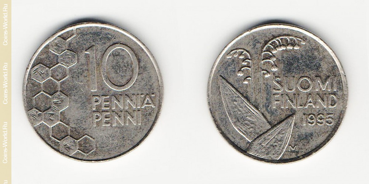 10 пенни 1995 года Финляндия