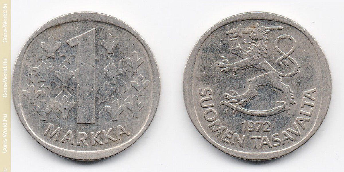 1 марка 1972 года Финляндия