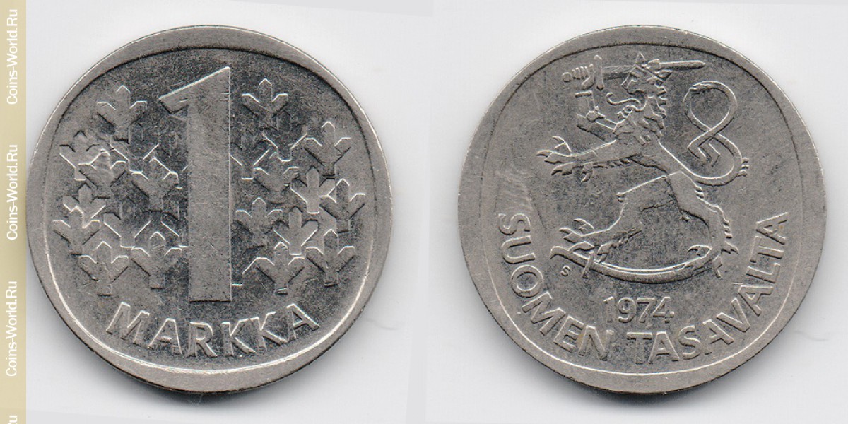 1 markka 1974 Finland