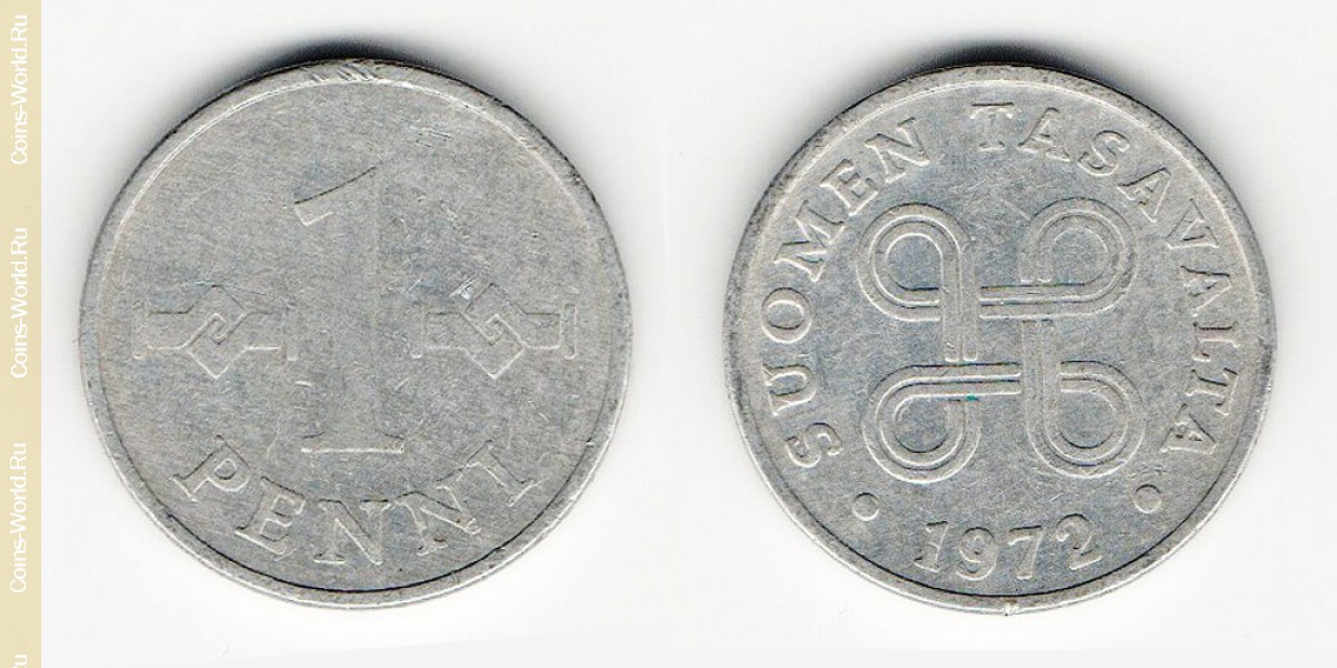 1 penni 1972 Finland