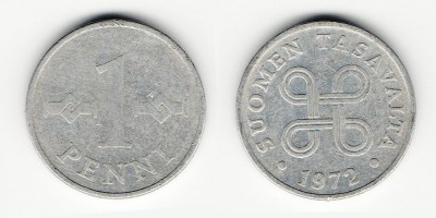 1 пенни 1972 года