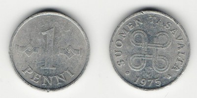 1 пенни 1975 года 