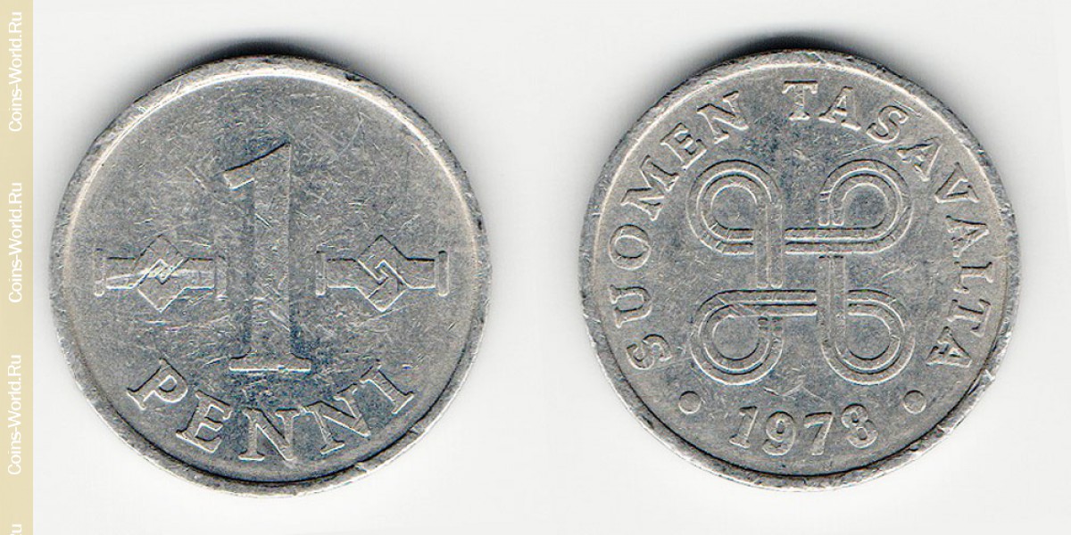 1 пенни 1978 года Финляндия