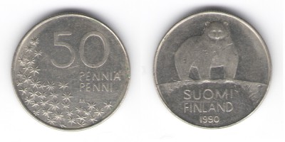 50 пенни 1990 года