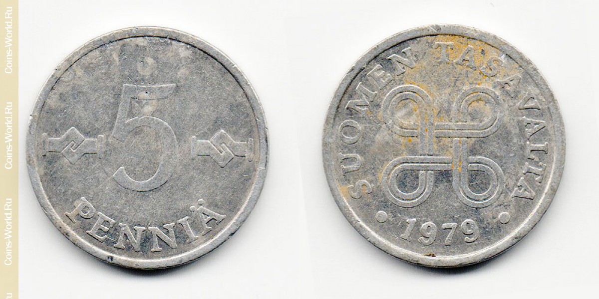 5 Penny 1979 - schmutzig ! liegt Finnland auf Lager