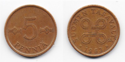 5 penniä 1963