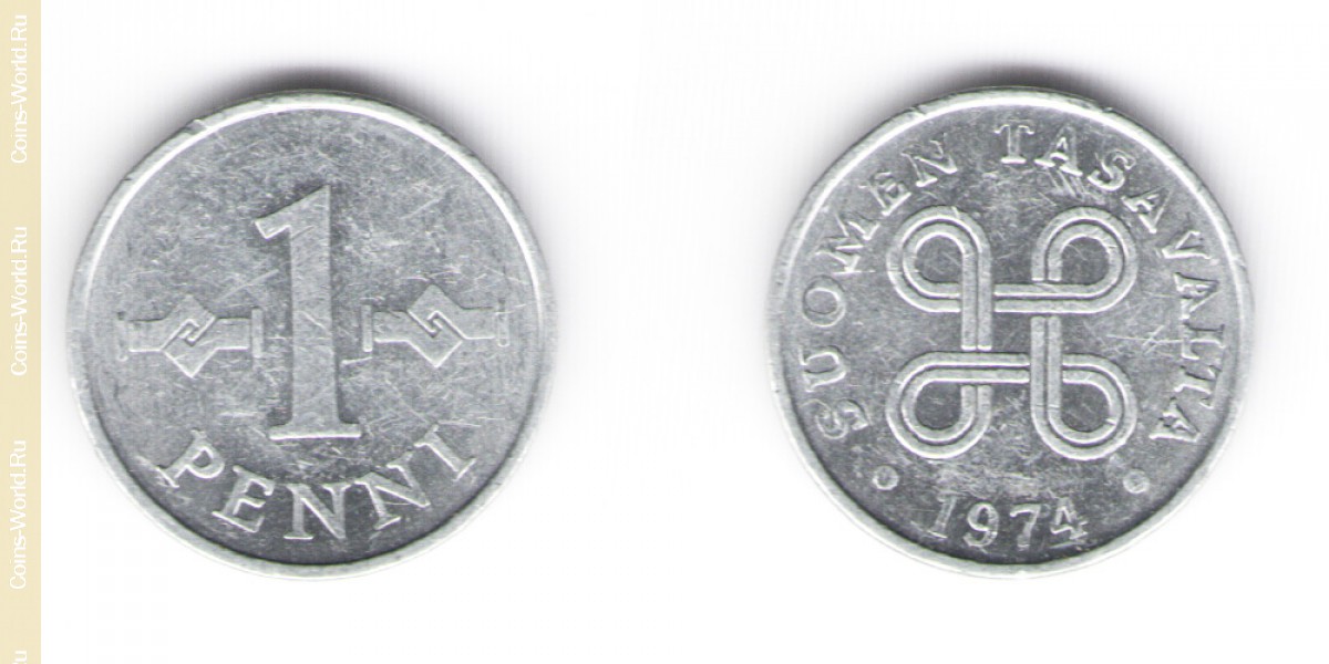 1 penni 1974 Finlandia