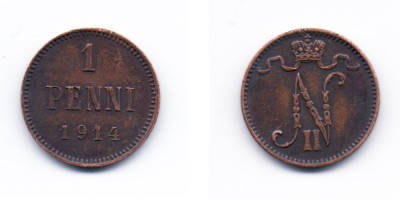 1 пенни 1914 года 