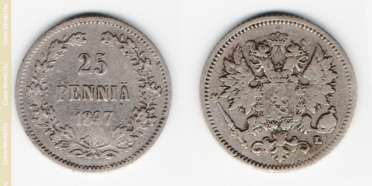 25 penniä 1897 Finland