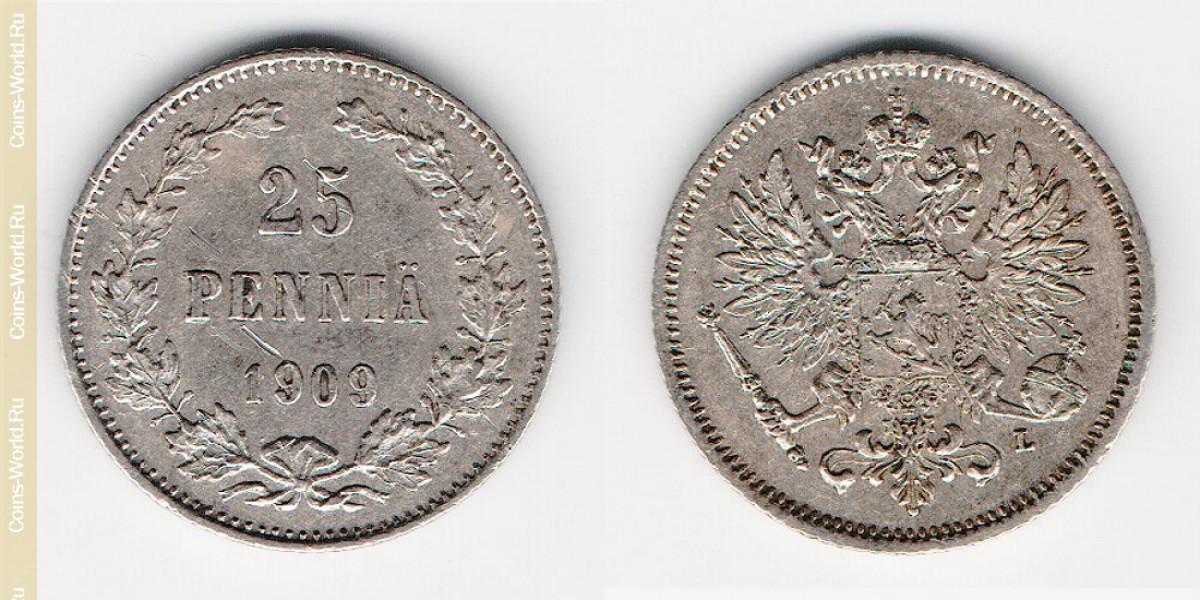 25 пенни 1909 года  Финляндия