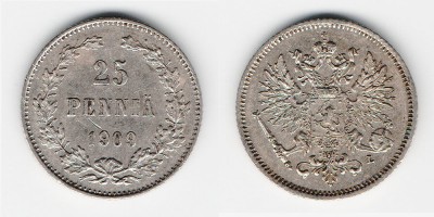 25 penniä 1909