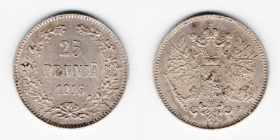 25 penniä 1916