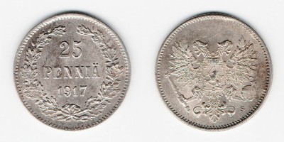 25 penniä 1917
