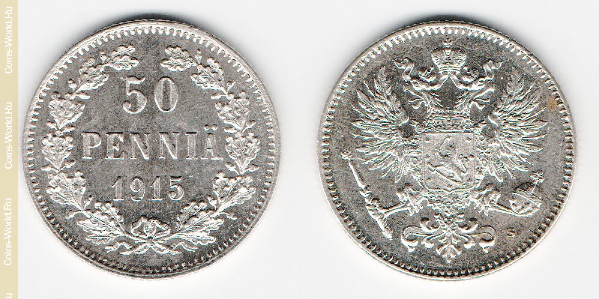 50 penniä 1915, Finlândia