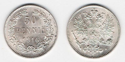 50 penniä 1916
