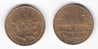 10 франков 1984 год