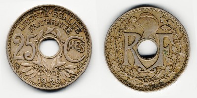 25 centimes 1920