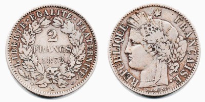2 francos 1872 A