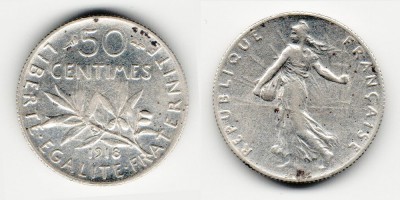 50 céntimos 1918