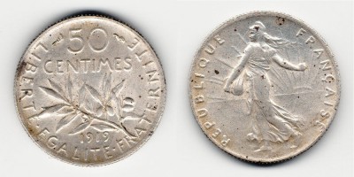 50 centimes 1919