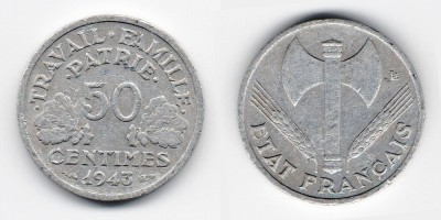 50 сантимов 1943 года