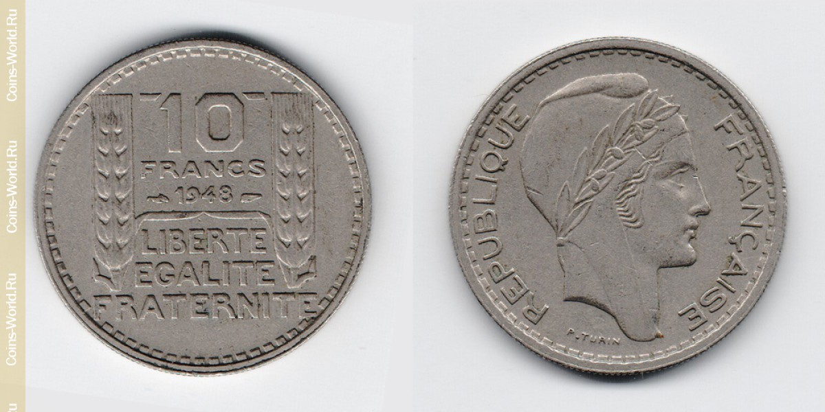 10 francos 1948, Francia