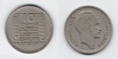 10 франков 1948 года