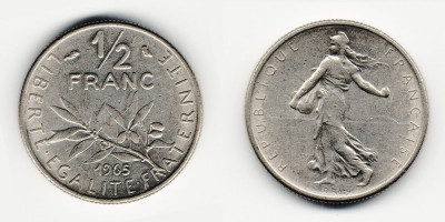 ½ франка 1965 года