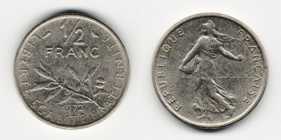 ½ франка 1972 года 