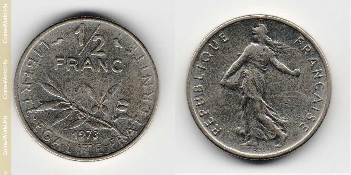 ½ франка 1973 года Франция