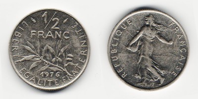 ½ франка 1976 года