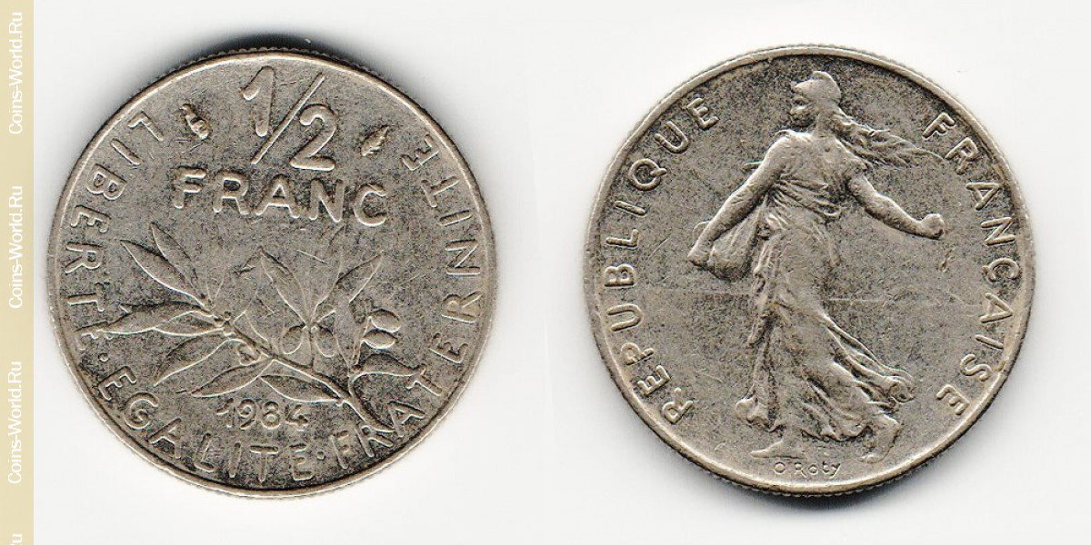½ франка 1984 года  Франция