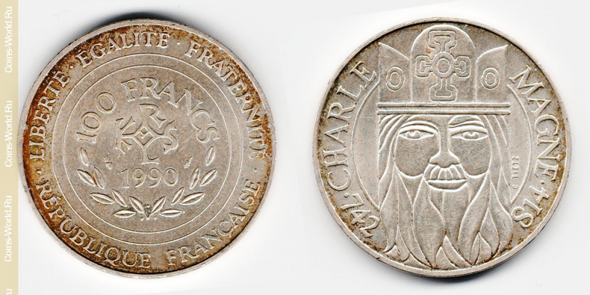 100 francos 1990, Francia