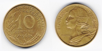 10 céntimos 1963