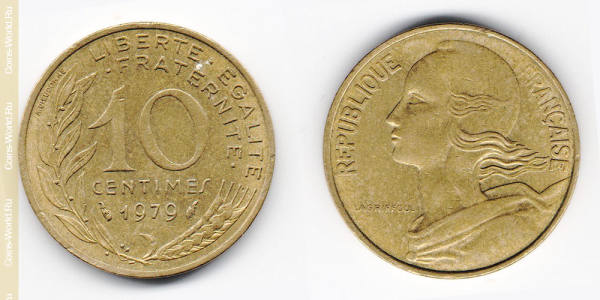 10 céntimos 1979, Francia