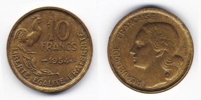10 francs 1954