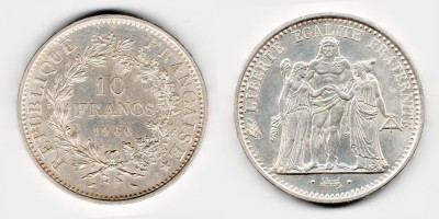 10 франков 1966 года