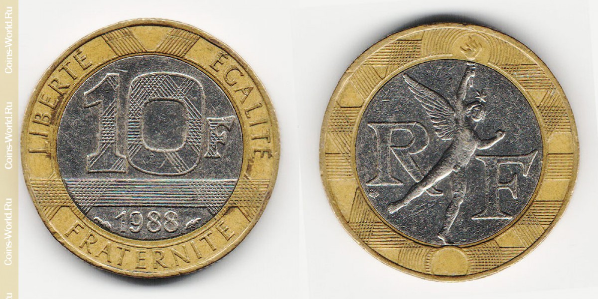10 francos 1988, França