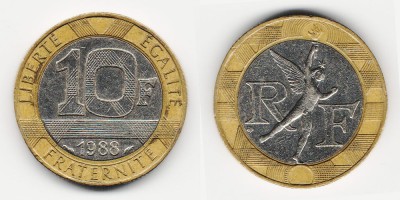 10 francos 1988