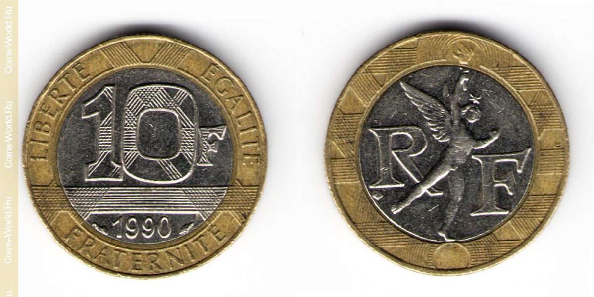 10 francos 1990, Francia